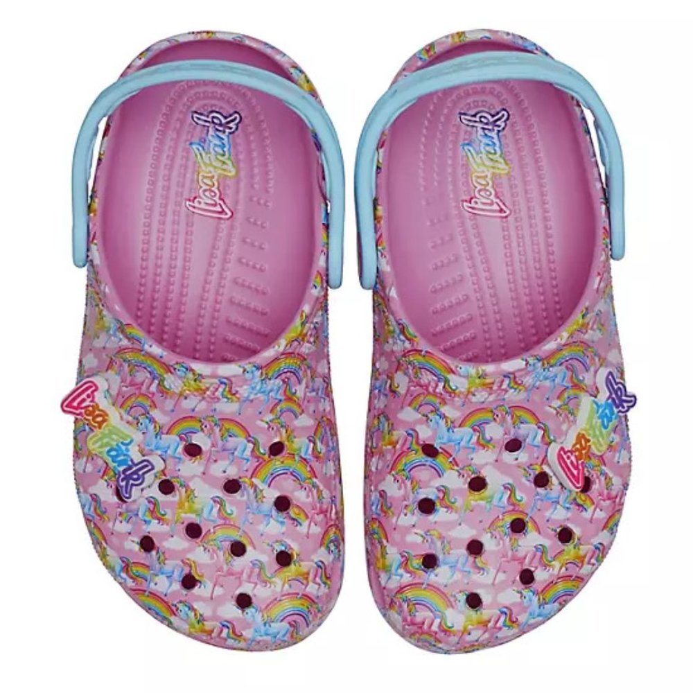 Crocs Lisa Frank Classic Unisex Clog PINK RAINBOW - Picture 2 of 4